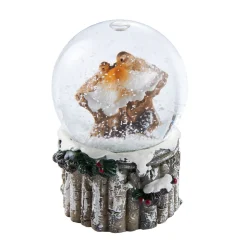 Schneekugel Vogel, Baumstumpf, 4.5 X 6 Cm