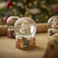 Schneekugel Weihnachtsmann, Sack, 6.5 X 9 Cm