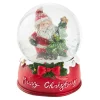 Schneekugel, Weihnachtsmann/Tanne, 6.5 X 8.5 Cm
