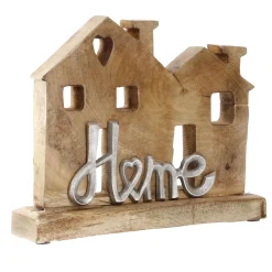 Schriftzug Home, Häuser, Silbermatt