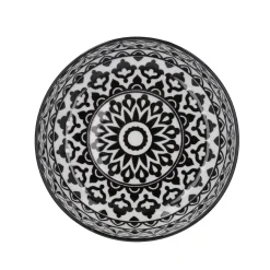 Schüssel China, Flach, Orient, Schw/wss, 23 Cm