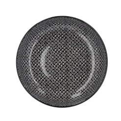 Schüssel China, Flach, Perlen, Schw/wss, 23 Cm