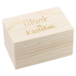 Schwein In Holzbox, 5 Cm