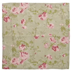 Serviette Rosen, Grün, 40 X 40 Cm