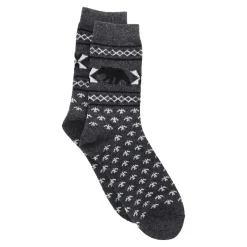 Socke Winter, Herren, Bär/grau, Größe 42-46