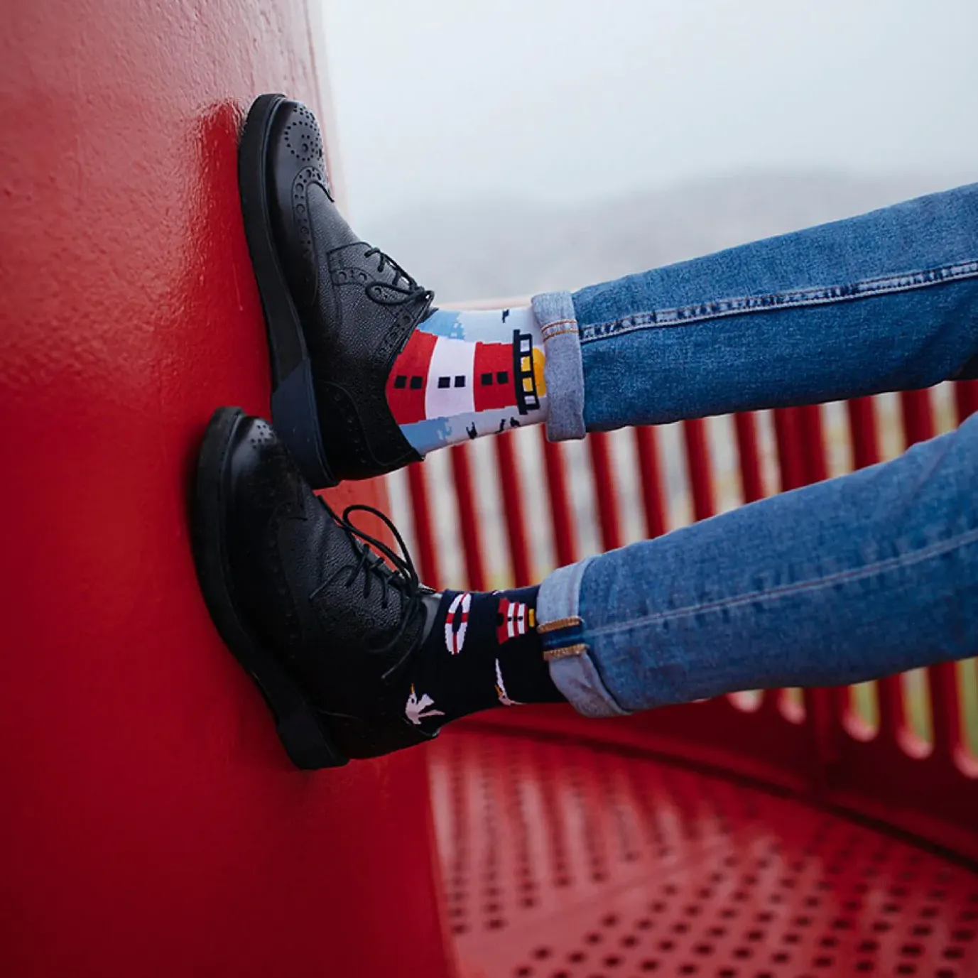 Socken, Leuchtturm, Gr. 43-46