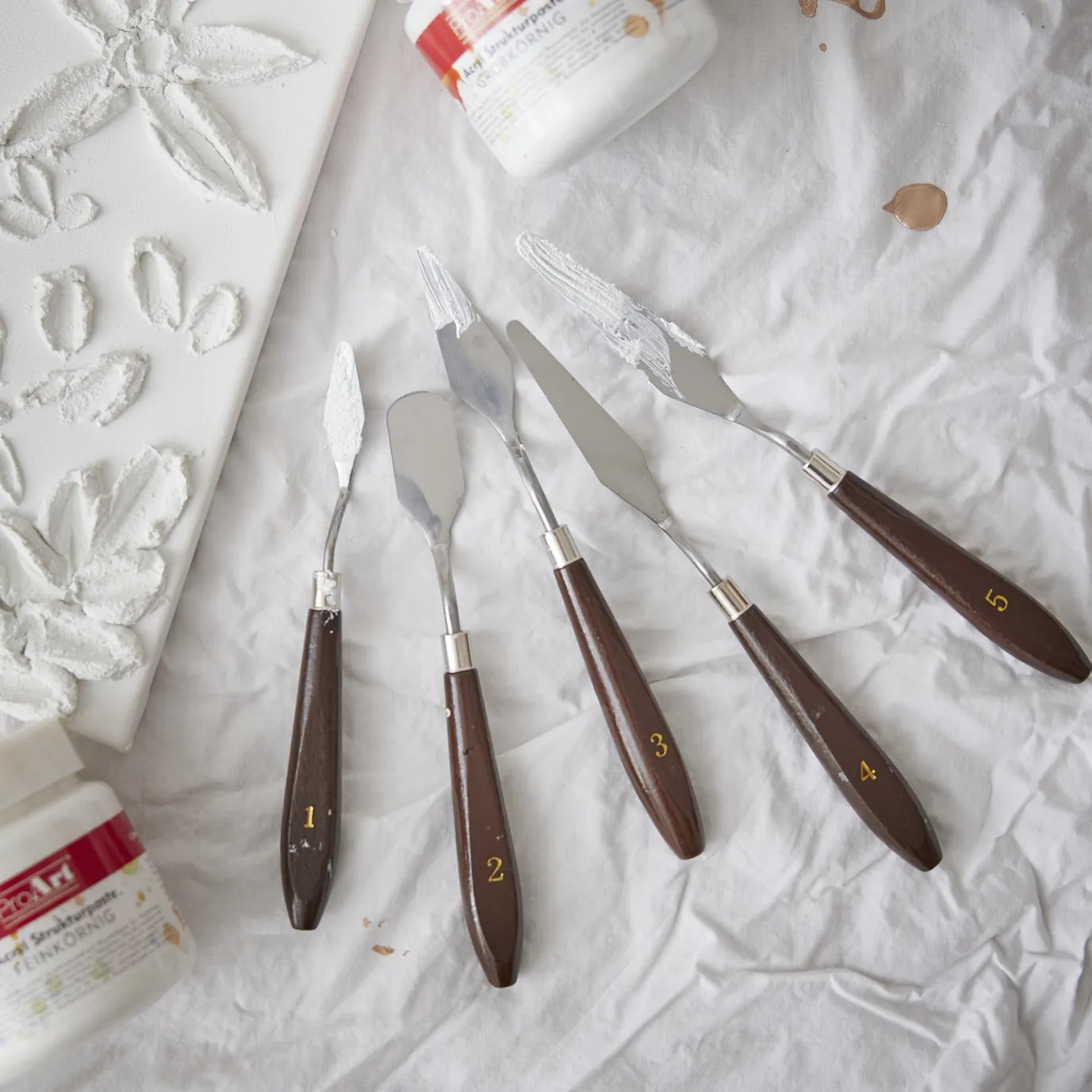 Spachtel-Set Natur, 5 Teile