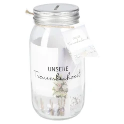 Spardose Botschaft, Traumhochzeit, 8.5 X 17 Cm