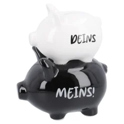 Spardose 2er Schwein, Deins/Meins