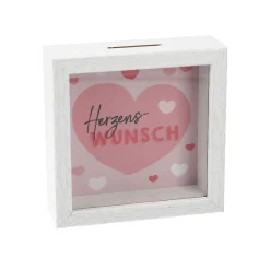 Spardose Herzenswunsch, 12 Cm
