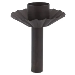 Stabkerzenhalter Stecker, Riffel, Dunkelbraun