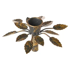 Stabkerzen-Stecker Blatt, Antik/bronze