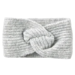 Stirnband Melange Mit Knoten, Hellgrau