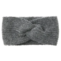 Stirnband Melange Mit Knoten, Dunkelgrau