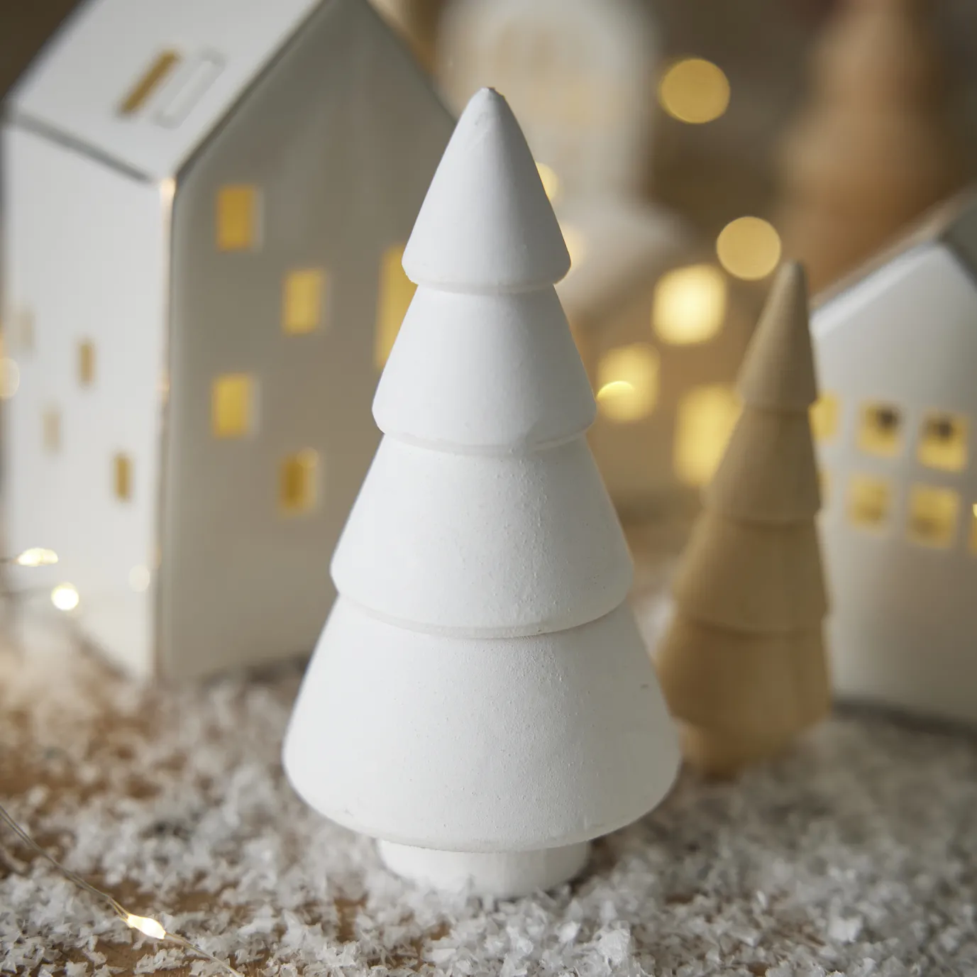 Tanne Stufen, Weiß/breit, 13 Cm