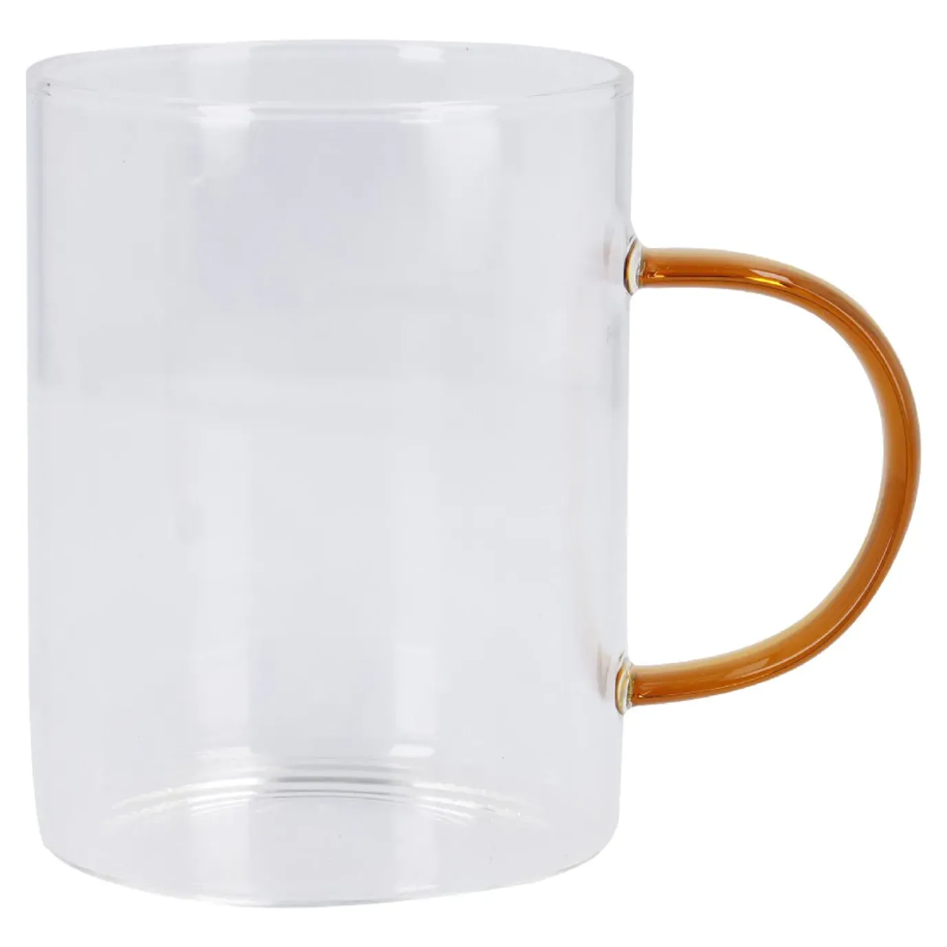 Teeglas Boro, Farbhenkel/braun, 400 Ml