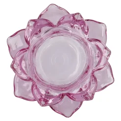 Teelichthalter Lotus, Lila, 11 X 5.5 Cm