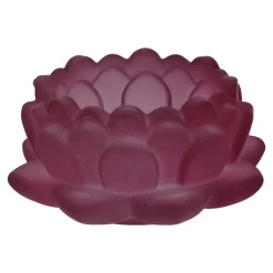 Teelichthalter Lotus, Lila, 9 X 4.3 Cm