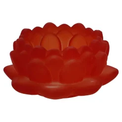 Teelichthalter Lotus, Orange, 9 X 4.3 Cm