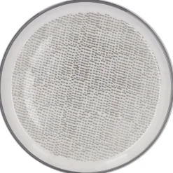 Teller China, Striche, Dunkelgrau/wss, 16.5 Cm