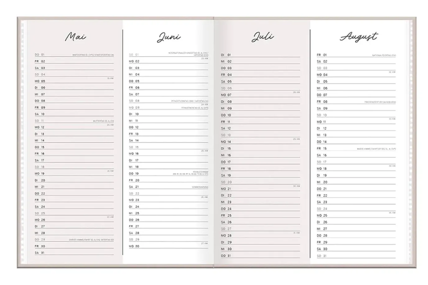 Terminplaner Lady, 2025, Neues Jahr Neues Ich