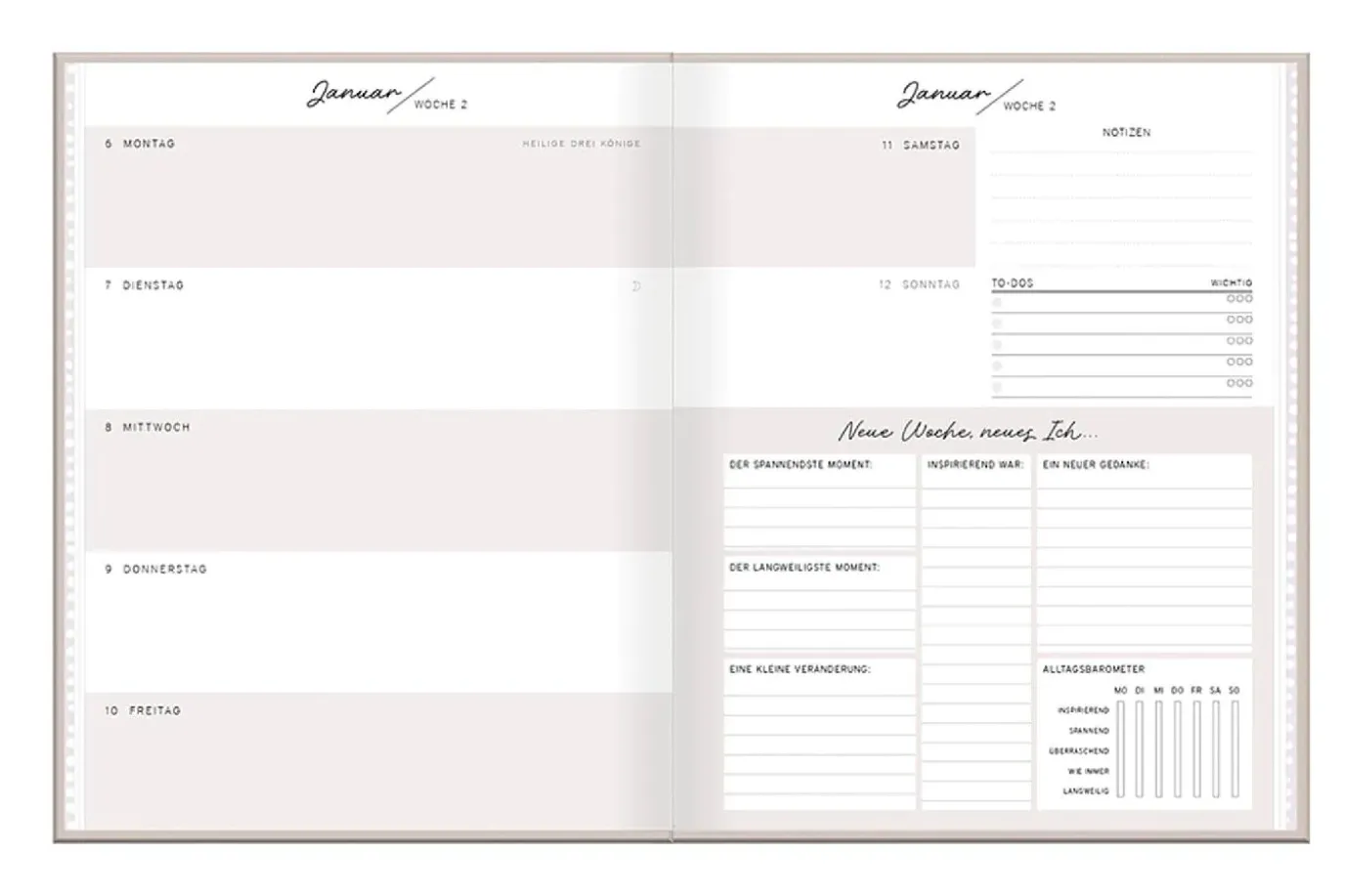 Terminplaner Lady, 2025, Neues Jahr Neues Ich