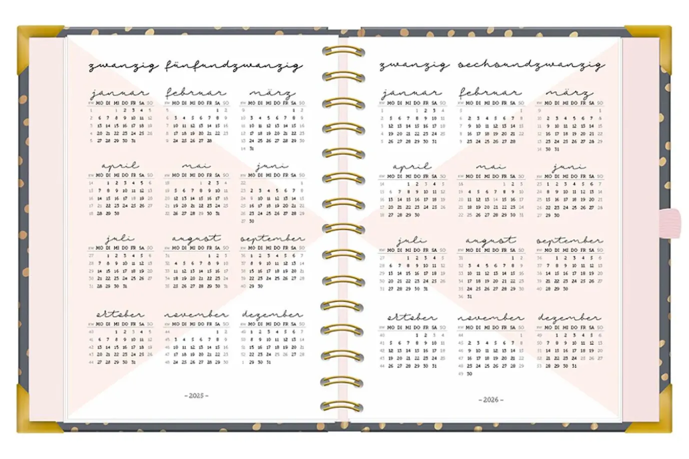 Terminplaner Premium 2025, Dunkelgrau
