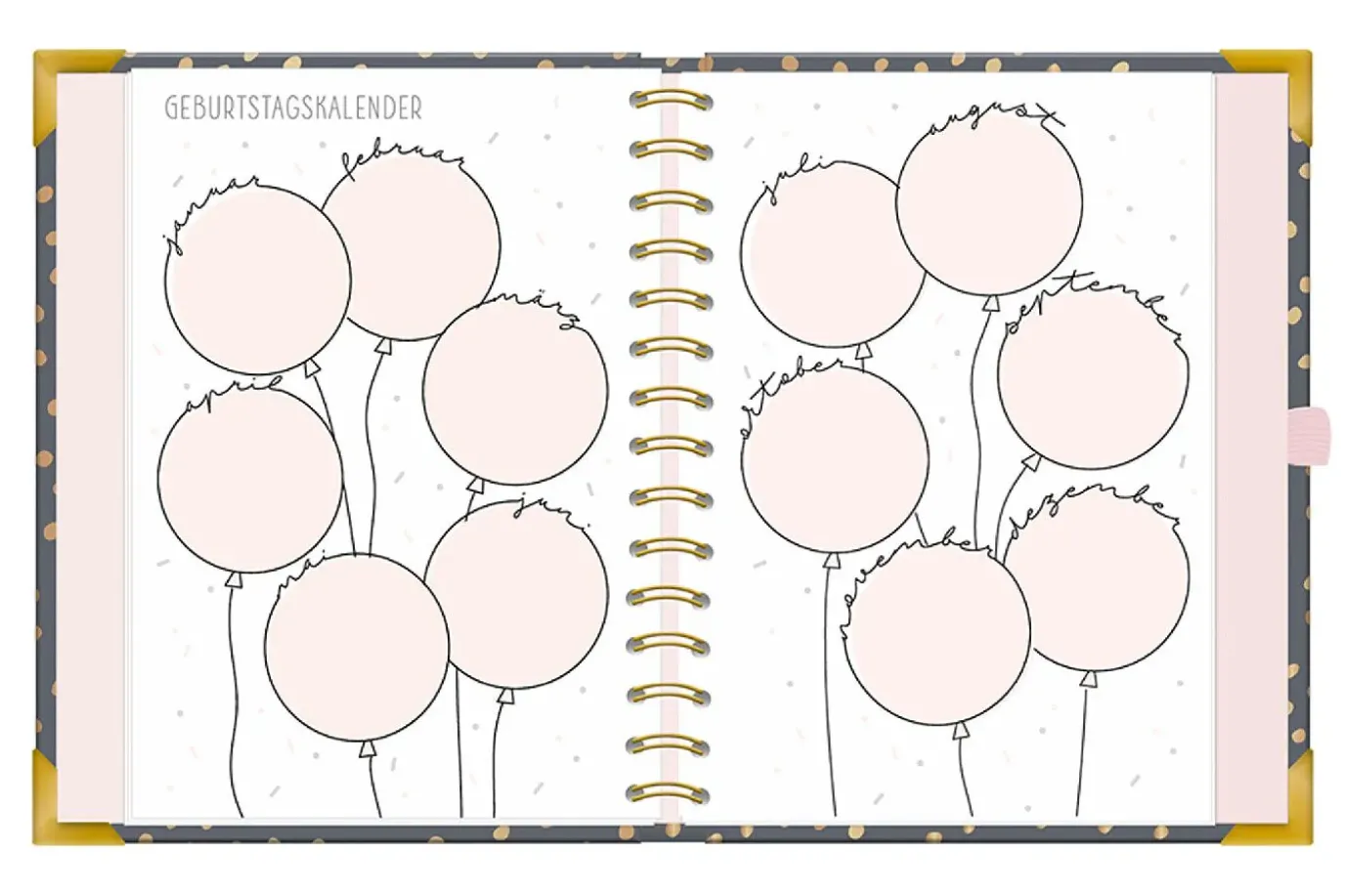 Terminplaner Premium 2025, Dunkelgrau