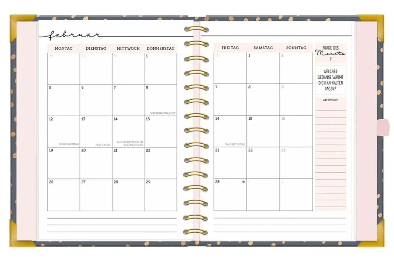 Terminplaner Premium 2025, Dunkelgrau
