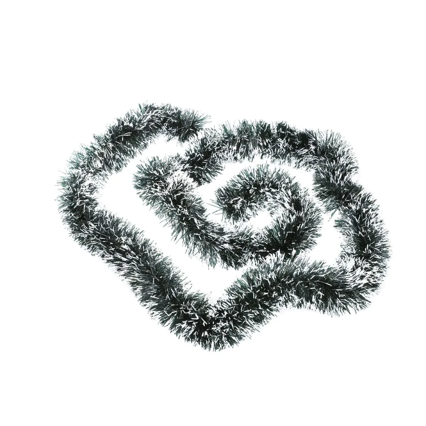 Tinsel-Girlande, Grün/weiß, 2 M