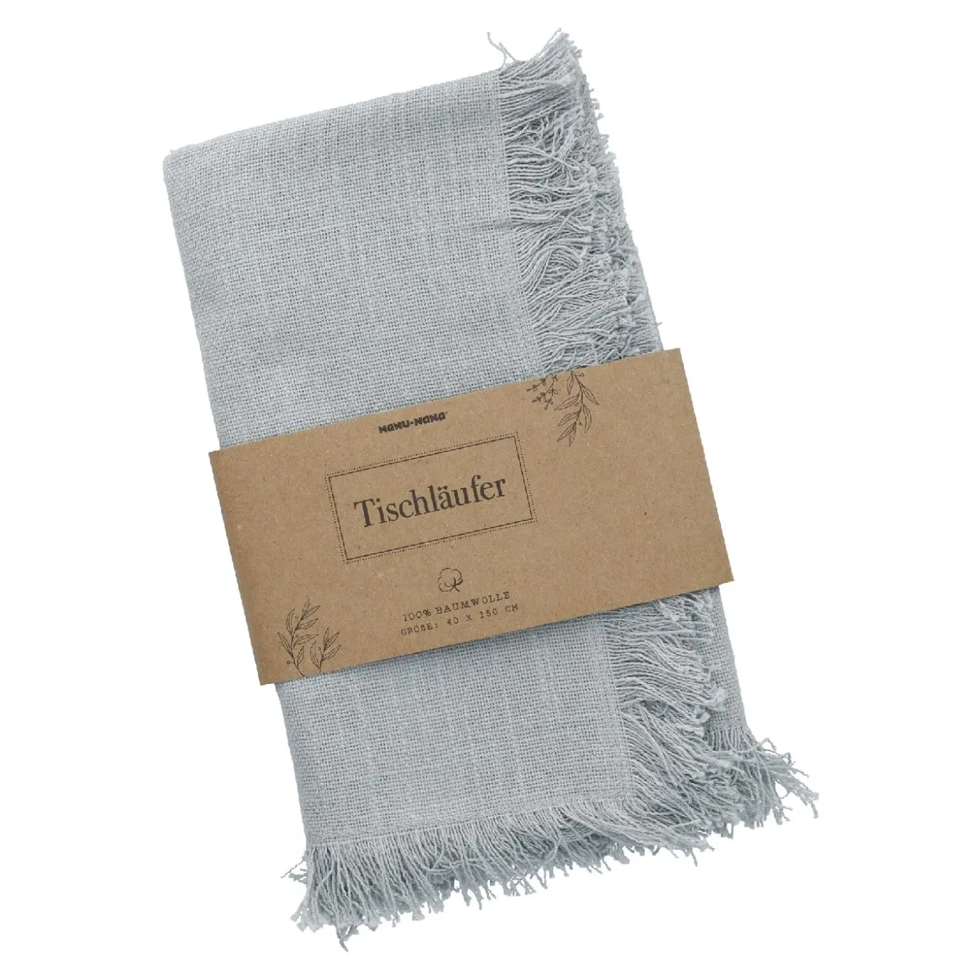 Tischläufer Fransen, Blau, 40 X 150 Cm