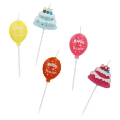 Tortenkerze Geburtstag, Ballons/Torten