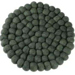 Untersetzer Filzkugeln, Dunkelgrün , 20 Cm