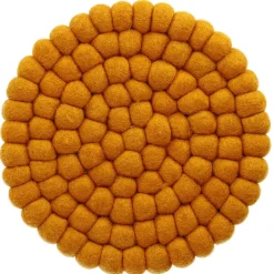 Untersetzer Filzkugeln, Gelb, 20 Cm