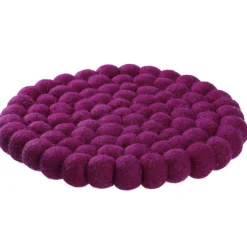 Untersetzer Filzkugeln, Lila, 20 Cm