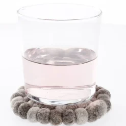 Untersetzer Filzkugeln, Taupe Mix, 10 Cm