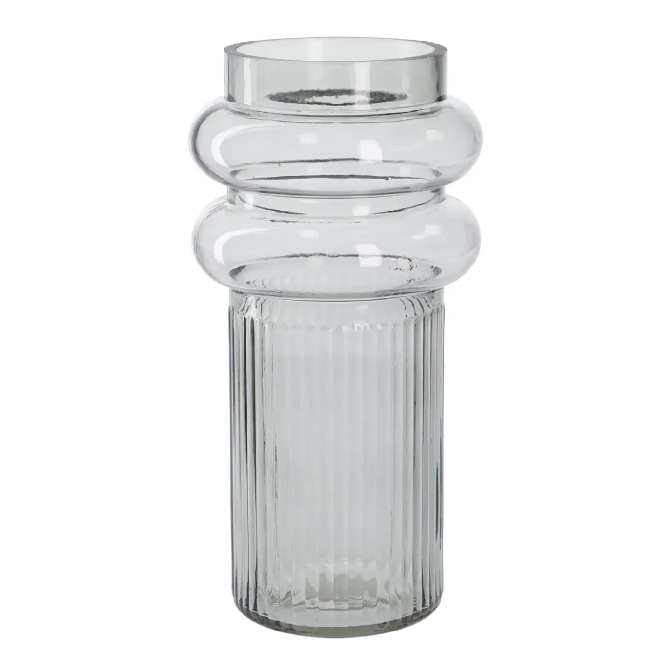 Vase Design, Ringe, Grün, 12 X 23.5 Cm