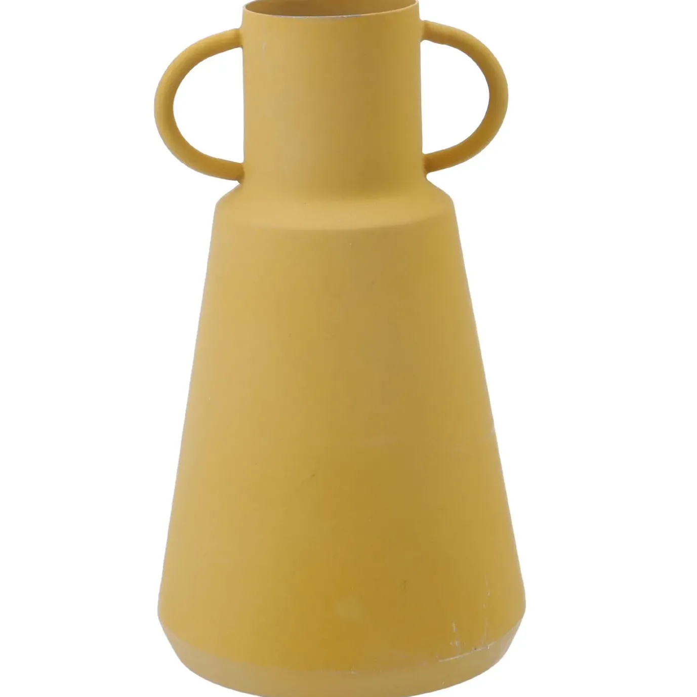 Vase Metall, Hoch/gelb, 19.5 Cm