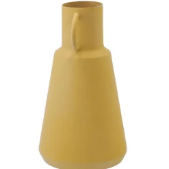 Vase Metall, Hoch/gelb, 19.5 Cm