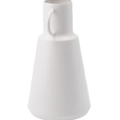 Vase Metall, Hoch/weiß, 19.5 Cm