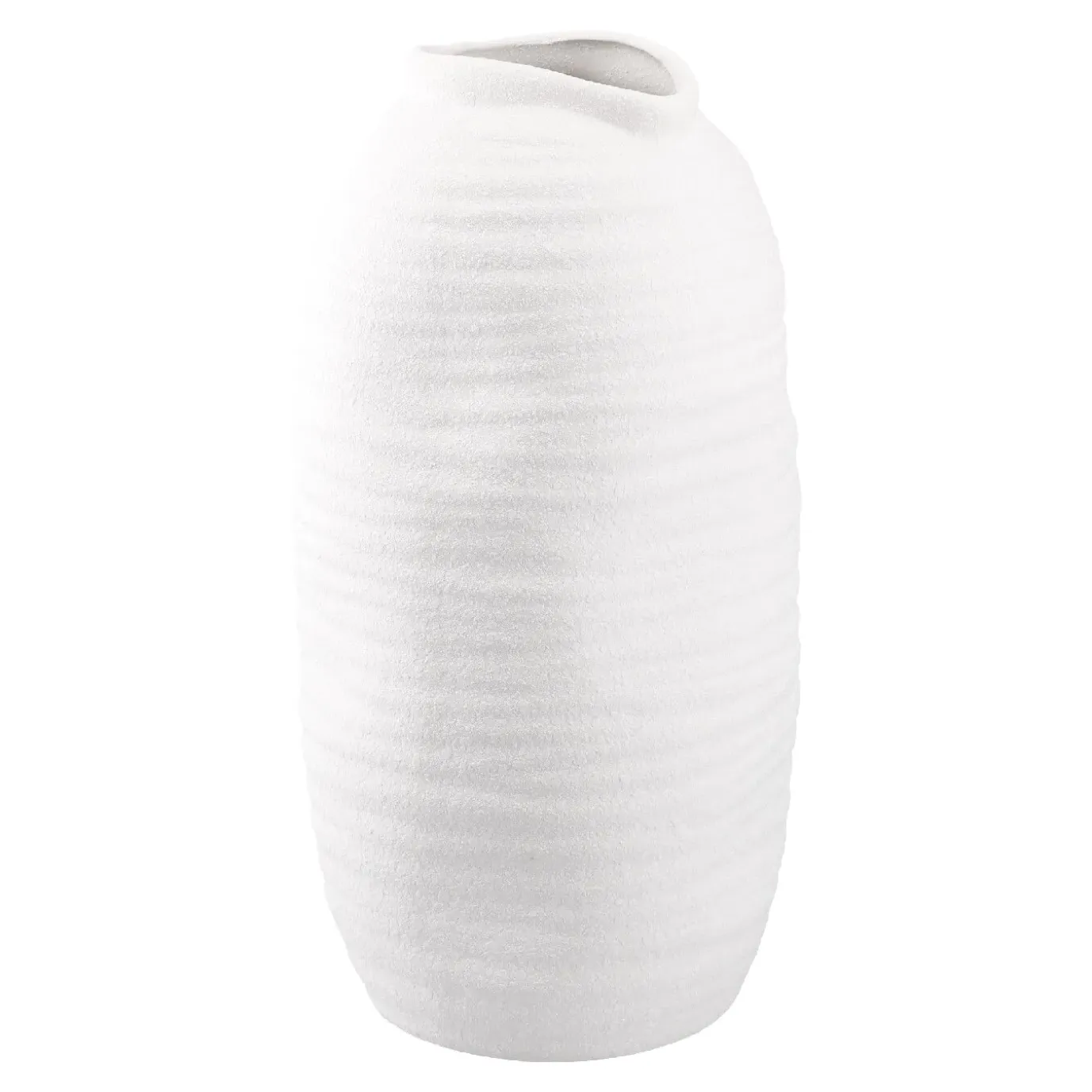 Vase Struktur, Weiß, 27 Cm