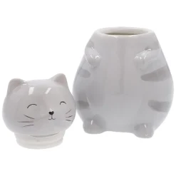 Vorratsdose Katze, Grau, 20 Cm