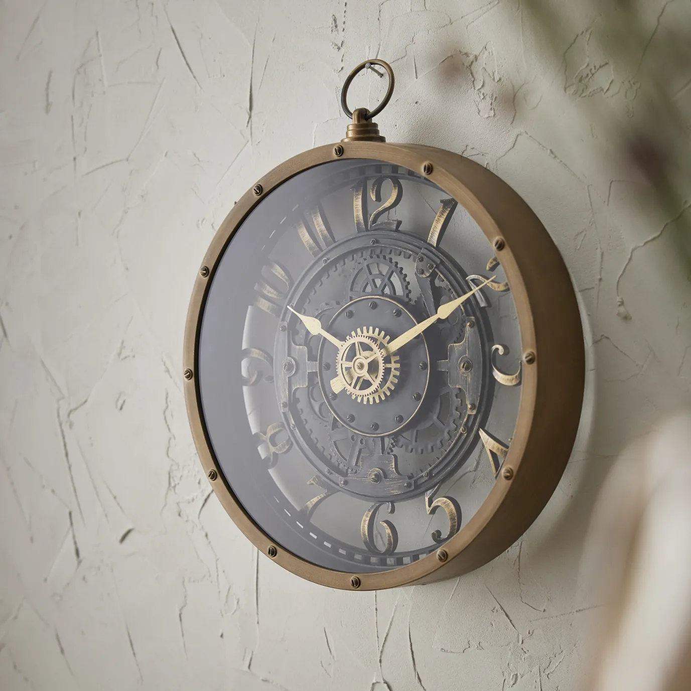 Wanduhr Antik, Mechanisch, 27 Cm