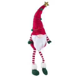 Wichtel Mit Pompom, Rot, 55 Cm