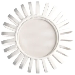 Windlicht Metall, Weiß, 10 X 8 Cm