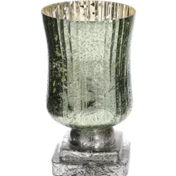 Windlicht Pokal, Iris, Grün, 20 Cm