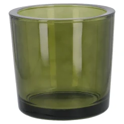 Windlicht Zylinder, Dick/grün/transparent, 12.5 X 12 Cm